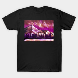 Twilight night sky mountain range - pretty T-Shirt